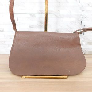 Brown Leather‎ Clutch Crossbody Sling Italian Purse Small Camel Genuine ITALY